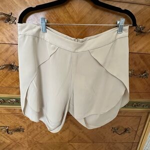 Toteme Silk Shorts Cream Draped Minimalist Luxury Designer Size L